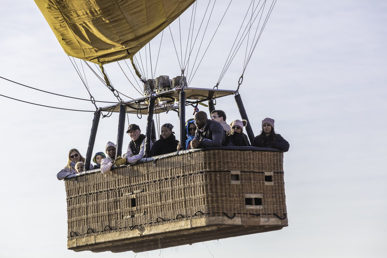 View from inside the balloon basket