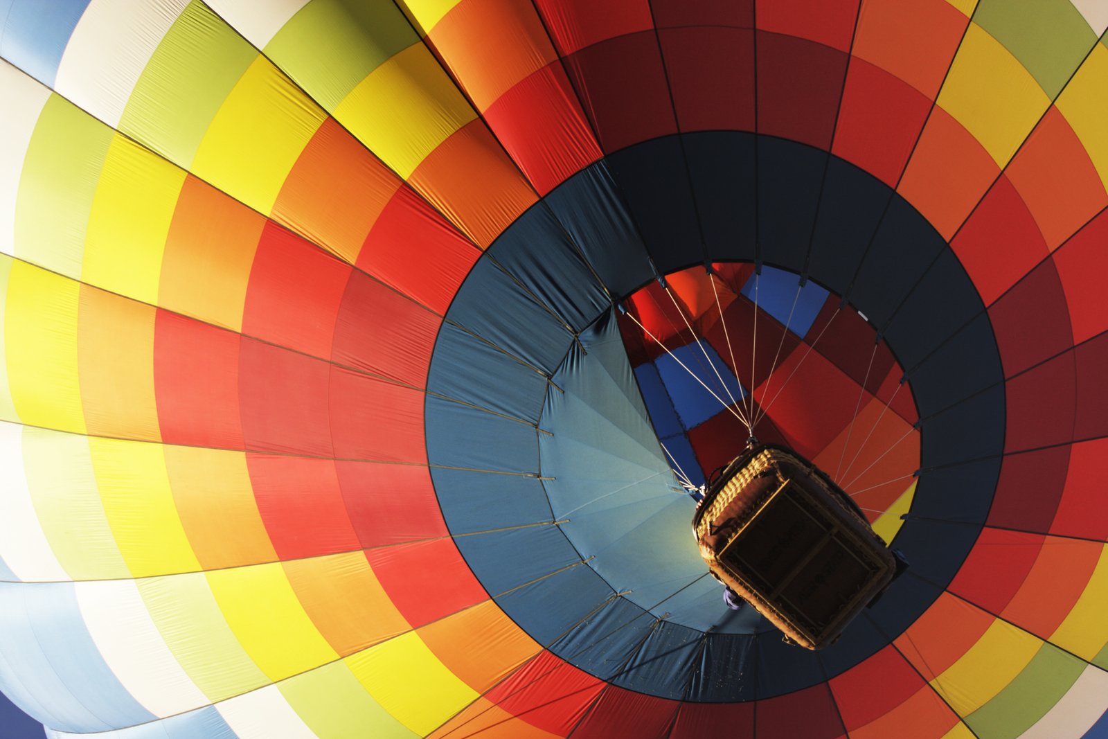 Hot air balloon interior view