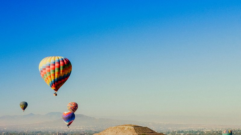 Shared Hot Air Balloon Flight over Teotihuacan